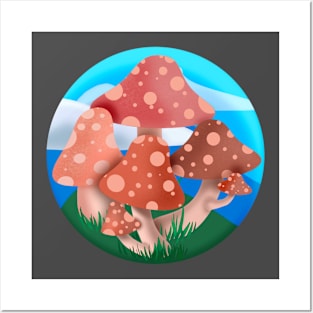 Spring Mushrooms Posters and Art